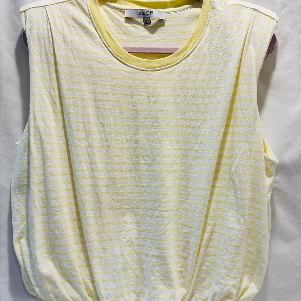 Joe's Jeans Light Yellow Striped Tank Top
